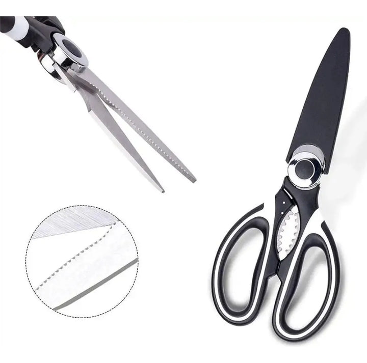 Tijeras Para Uso En La Cocina Acero Inoxidable Resistentes Negro