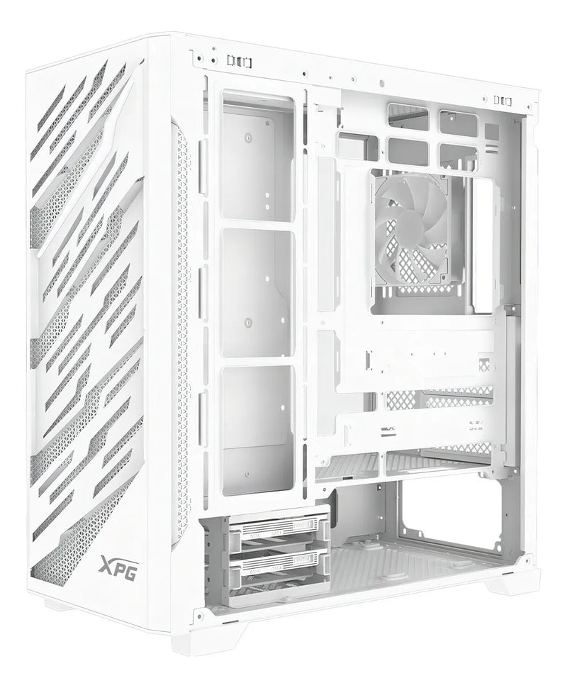 Gabinete Xpg Starker Air Btf Wh Cristal Templado Argb Led Color Blanco