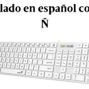 Teclado Genius SlimStar 126 QWERTY color blanco