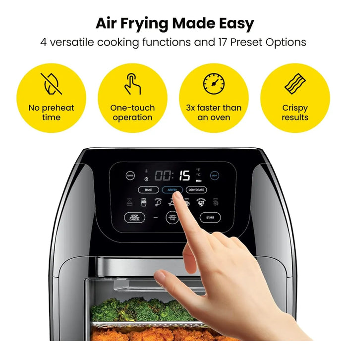 Freidora De Aire Multifuncional Chefman 10l 14 Funciones Xl