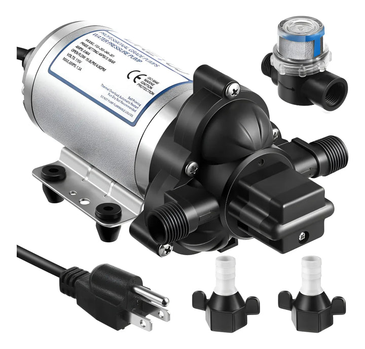 Bomba De Diafragma De Presion De Agua Industrial De 115 V, A