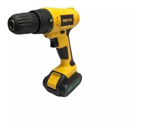 Taladro Recargable Batería 12v Pretul Amarillo 60 Hz