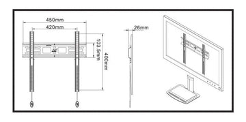 Soporte North Bayou D2-f De Pared - Tv/monitor De 32 A 55 Co Color Negro
