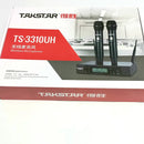 Microfonos Inalambricos Doble Takstar Ts3310 100mt 100ch Uhf Negro
