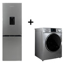 Nevera No Frost 325 Litros + Lavadora/secadora Inventer 14kg Gris