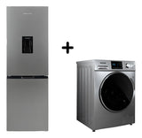 Nevera No Frost 325 Litros + Lavadora/secadora Inventer 14kg Gris