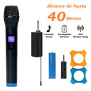 Microfono Inalambrico Uhf- Receptor Recargable Neg