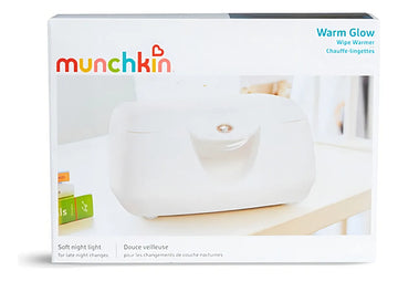 Munchkin Warm Glow Calentador de Toallitas Húmedas | Modelo 10049 | Luz nocturna con autoapagado 10 min | Capacidad 100 toallitas | Calentamiento arriba | Bajo voltaje | Ventana nivel | Libre de BPA