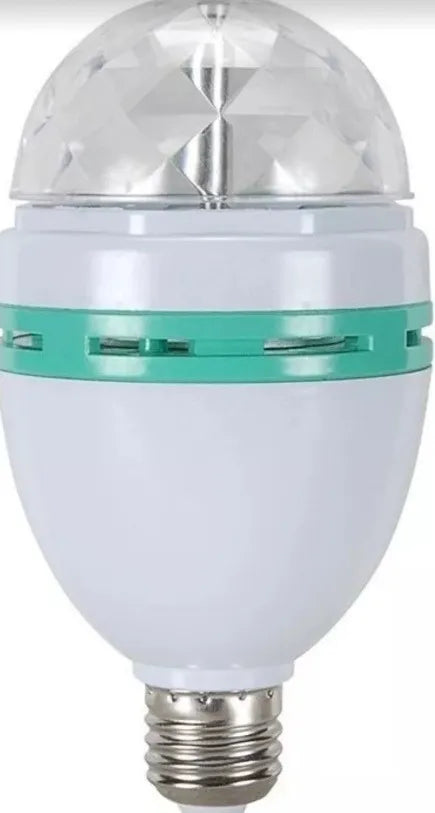 Bombillo Rotativo De Colores Bola Navideña Giratoria Luces