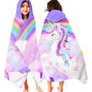 Toalla Con Capucha De Unicornio, Toalla De Playa De Unicorni