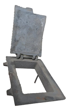 Puerta Para Estufa De Leña Pequeña 20cm X 17cm X 6cm Gris Oscuro