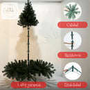 Arbol De Navidad Montañes 1.8m 466 Puntas Gio Home Pino Navideño Look Natural Base Metalica Artificial Para Decoracion Con Bolas Adornos Extensiones Cintas Bombillos Botas Campanas Luces Estrella Noel