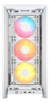 Gabinete Corsair Frame 4000d Rs Vidrio Fan Argb X3 Blanco