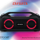 Parlante Aiwa AWS700BT portátil con bluetooth waterproof negra