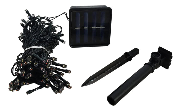 Luces Led Panel Solar Decoración Navideña Exteriores Hogar