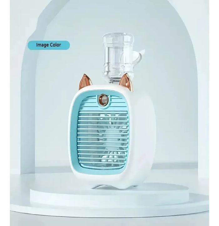 Humidificador Difusor Mini Ventilador Recargable Usb De Mesa - Disponible