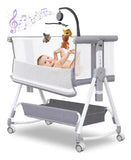 Moisés Para Bebé 3 En 1 Cuna Portátil Ajustable Gris