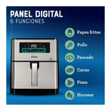 Freidora De Aire Digital Oster® Con Capacidad De 9l Ckstaf90 Color Plateado