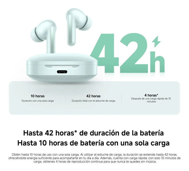 Xiaomi Redmi Buds 6, Auriculares Táctil, Anc 2-mic Ip54, Blk Negro