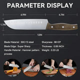 Cuchillo Santoku 7 Pulgadas, Acero Inoxidable, Ultra Afilado