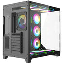 Gabinete Gamer Iceberg Crystal Wave L 7 Ventiladores Argb Negro