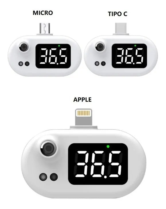 Mini Termómetro Digital Para Teléfono Móvil Con Pantalla Led