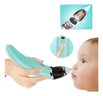 Aspirador Nasal Para Bebés Limpiador Eléctrico De Nariz Verde Claro