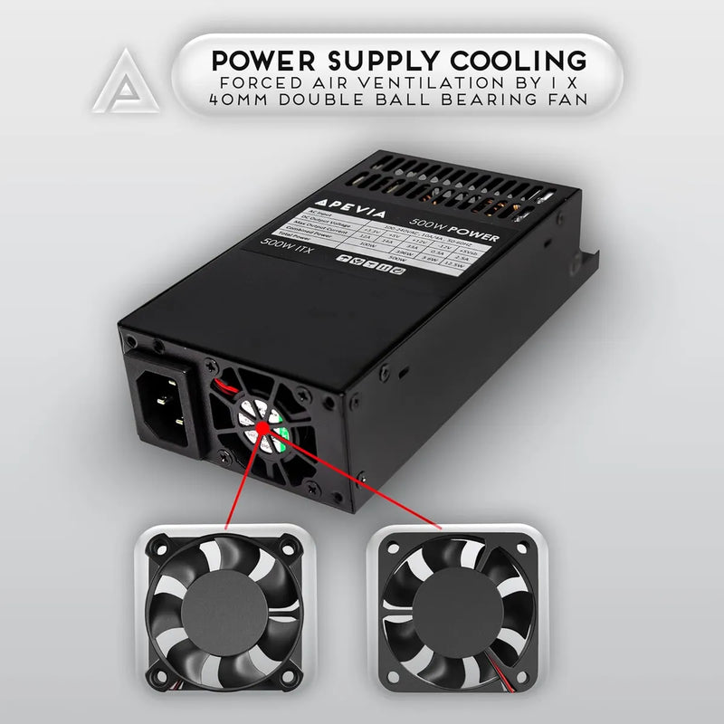 Fuente De Poder 500w Apevia Itx Modular Para Pc