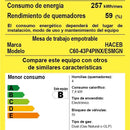 Estufa De Empotrar Esmaltada 60x43 Cm Gas Natural Haceb Color Negro