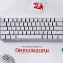Teclado Mecánico Redragon Dragonborn K630w Red Switch Color Del Teclado Blanco Idioma Inglés Us