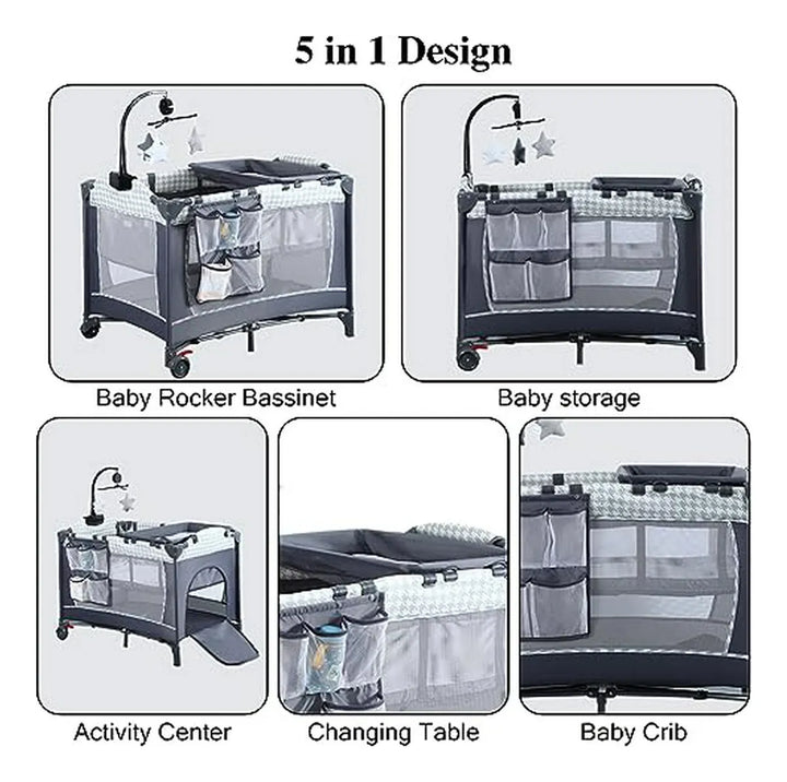 Cuna Colecho 4 En 1 Con Juguetes Y Música Para Bebé