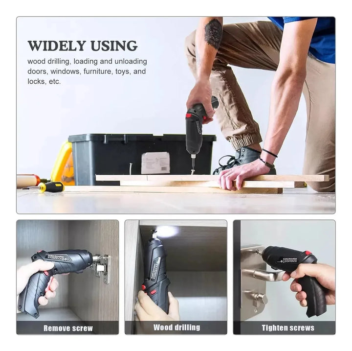 Destornillador Inalambrico Electrico 47 En 1 Recargable - Negro