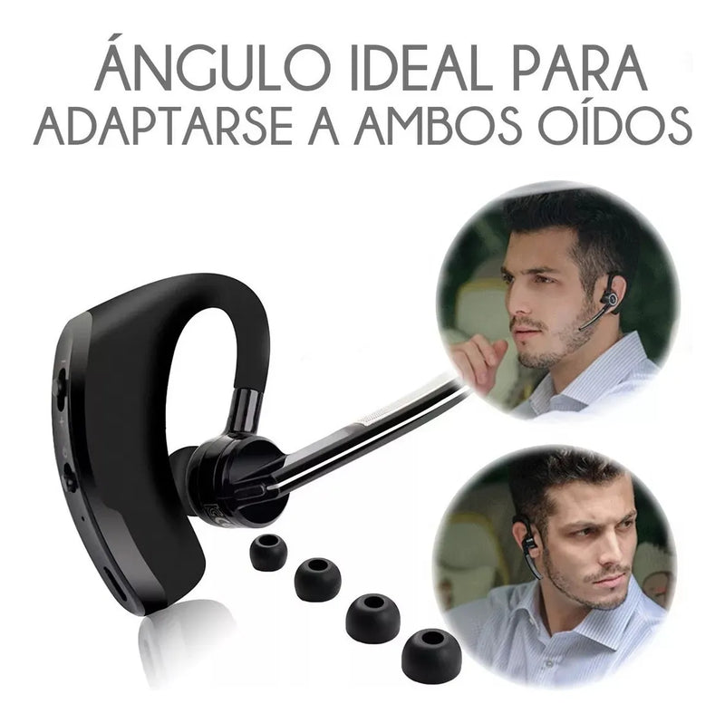 Audífono V8 Inalámbrico Negocios Conductor Larga Duración Negro