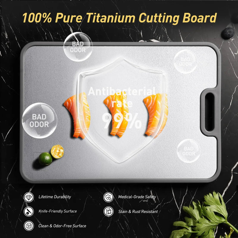 Tablas De Cortar De Titanio Puro 2 En 1 Para Cocina, Tabla D