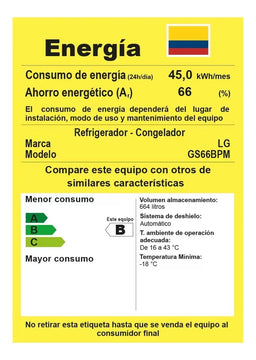 Nevecón Lg Side By Side Inverter Compressor 664 Lt Negro
