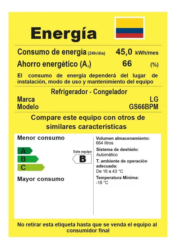 Nevecón Lg Side By Side Inverter Compressor 664 Lt Negro