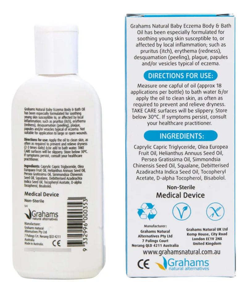 Grahams Natural Aceite Corporal Y De Baño Para Eccema Para.