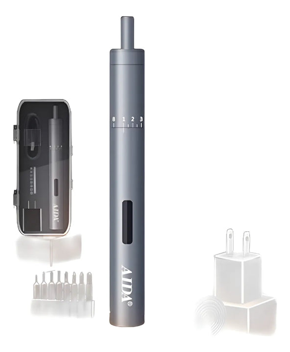 Destornillador Eléctrico Aida Professional Para Teléfonos - Gris Oscuro