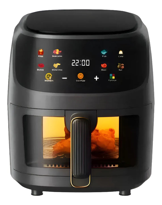 Freidora De Aire Caliente Sin Aceite Air Fryer 10lts Negro