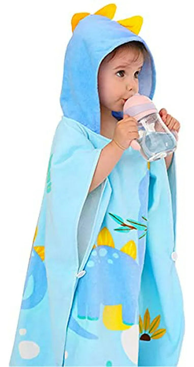 Toalla Poncho Infantil Con Capucha - Animales, Algodón, Play