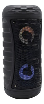 Parlante Recargable 15w Rms Con Micrófono Alámbrico Color Negro