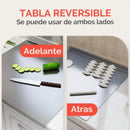 Tabla Gurmex Grande Rectangular Acero Inox 48x38 Cm Gris