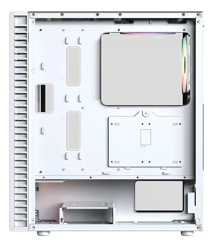 Chasis Gamer Xyz Airone 100 - Blanco , X6 Fans Argb
