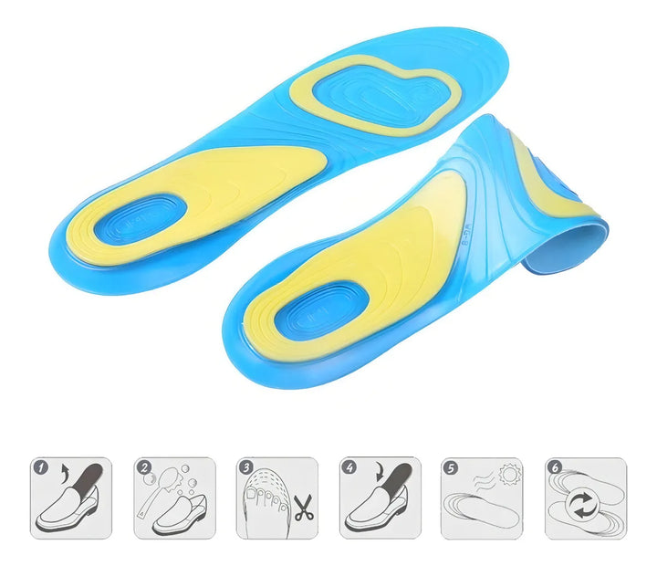 Plantillas Gel Activo Ortopedicas Comodidad Pies Zapatos Mnr Hombre