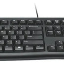 Combo de teclado y mouse Logitech MK120 color negro