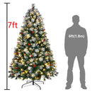 Arbol De Navidad Preiluminado De 7 Pies, Pino Artificial De