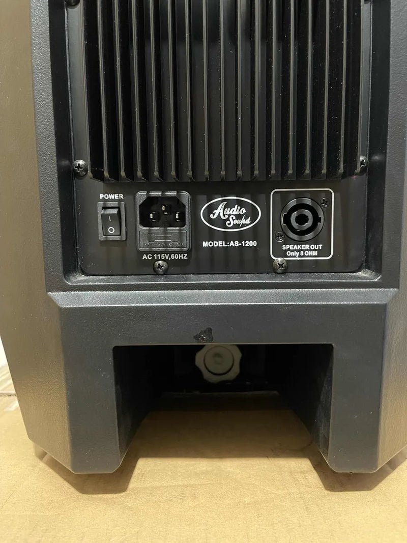 Parlante Activo Audio Sound 12 Pulgadas 12.000w +base Y Mic Negro