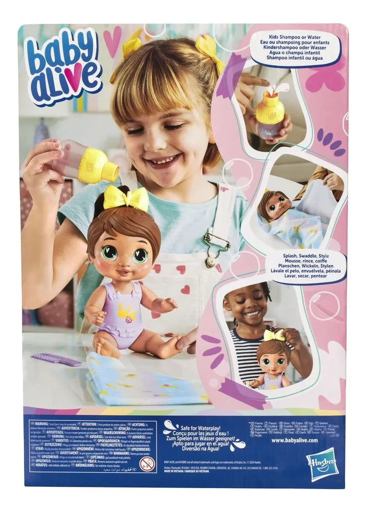 Muñeca Baby Alive Burbujas Relajantes Sophia Sparkle