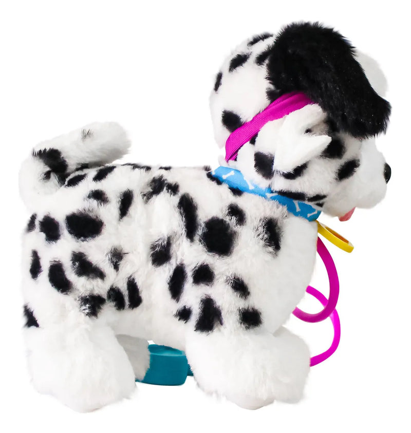 Peluche Dálmata Sprint Pull Along Con Sonido Color Blanco