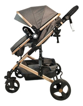 Coche Bebe Moisés Happy Baby Fj Color Gris